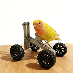 Mini jouet de vélo pour perroquet, jouet d'équilibre pour oiseaux, puzzle, jouet d'apprentissage interactif pour la conduite à vélo, pour perruche et calopsitte - Product Image 3