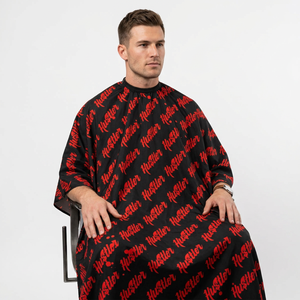 HU$TLER Red PRO Cape Professional Hair Stylist Cape Barber Shop Hairdresser Capes - Product Image 3
