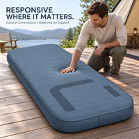 Matelas pneumatique individuel avec surface de sommeil lisse, lit d'appoint gonflable portable pour le camping et la maison, marque privée