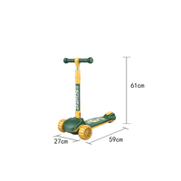 Trottinette à trois roues pliable et réglable en hauteur Orbic Toys Blue pour enfants, avec lumières, pour les plus jeunes