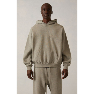 Felpa con Cappuccio ESSENTIAL da <span class=keywords><strong>Uomo</strong></span> in Cotone Oversize di Alta Qualità, Stile Casual con Stampa Lettering, Collezione SS23, Rosa Corallo per la Stagione Primaverile - Product Image 5