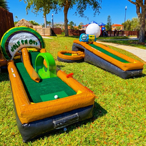 Jeux de mini-golf gonflables amusants en plein air <span class=keywords><strong>pour</strong></span> enfants et adultes, parcours de golf portable avec obstacles <span class=keywords><strong>pour</strong></span> les événements festifs - Product Image 2