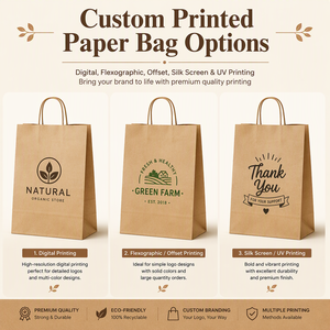 Sac en papier kraft personnalisé avec fenêtre, fermeture éclair, poignée en ruban, résistant à la graisse, biodégradable, pour emballages de pâtisseries et de biscuits - Product Image 6