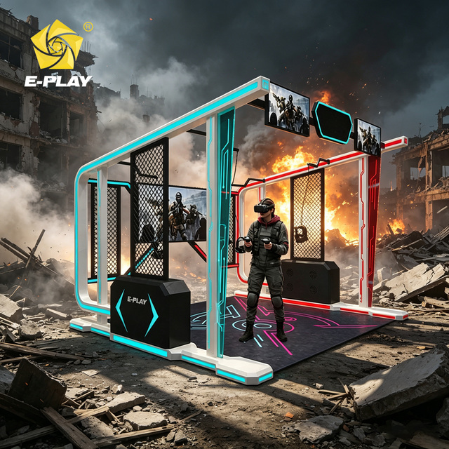 Eplay Factory Sci-Fi Center VR Game Room Multiplayer 4-Player IndoorVR Gun Shooting Arena for Adventure Park