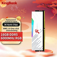 Mémoire RAM DDR5 KingBank originale 16 Go 6000 MHz RGB avec puce Hynix CL30, haute performance pour ordinateur de bureau