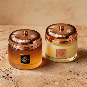 Pot de rangement en vrac pour Bakhoor vert de qualité supérieure, avec couvercle doré orné style Palais, 100 ml, récipient vide pour encens arabe - Product Image 4