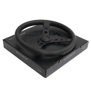 <span class=keywords><strong>Volant</strong></span> <span class=keywords><strong>Momo</strong></span> P5 14 pouces en <span class=keywords><strong>cuir</strong></span> véritable Racing Sporty Black Universal Modification du <span class=keywords><strong>volant</strong></span> - Product Image 2