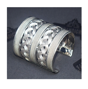 2026 Holi special Jewelry Set Gift <b>Silver</b> Party Dress Circle <b>Cuff</b> Jewelry White Gold Plated Burgundy <b>Bracelet</b> Gold Jewelry - Product Image 6