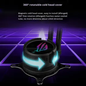 หม้อน้ำระบายความร้อนด้วยน้ำสำหรับ3rd <span class=keywords><strong>ROG</strong></span> Feilong Gen <span class=keywords><strong>360</strong></span> <span class=keywords><strong>LC</strong></span> Black ARGB LCD copper heatsink All-in-one CPU สำหรับคอมพิวเตอร์เดสก์ท็อป - Product Image 5