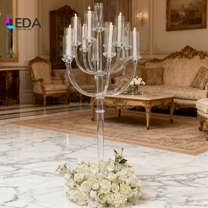 LEDA Chandelier pièce maîtresse chandelier en cristal pièce maîtresse de mariage chandelier en cristal pour la décoration de mariage - Product Image 1