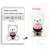 Usine Qianjiu, ours en peluche personnalisé pour la Saint-Valentin, ours en peluche personnalisé avec fleur, jouets en peluche doux et mignons, poupée