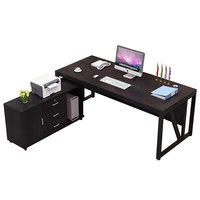 Meubles de bureau exécutifs convertibles en forme de L Liyu Modern, table en bois commerciale pliable et extensible, bureau d'ordinateur pour la maison et l'école