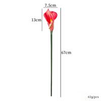 Bunga Calla Lily PU Buatan Pabrik Langsung Grosir untuk Dekorasi Bunga Interior Rumah, Acara Pernikahan, dan Hotel