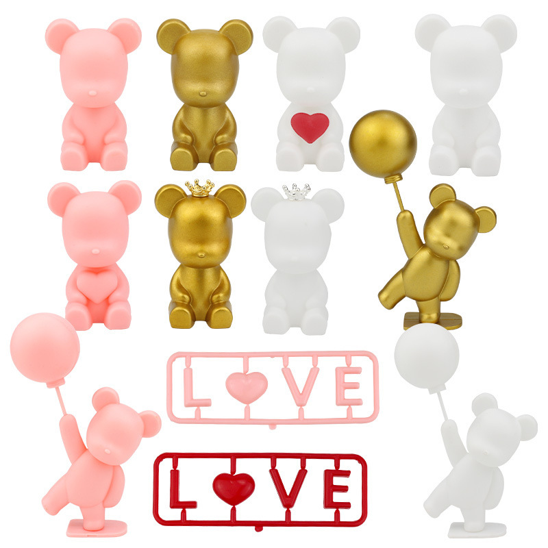 Happy Valentine's Day Cake Topper – Glitzernder Herz-Kuchenpick Für Valentinstag, Verlobung & Geburtstag (Rosa)