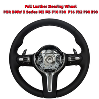 Volant sport en cuir pleine fleur pour BMW F10 F30 F16 F32 F90 E90 M3 M5, remplacement personnalisé des palettes de changement de vitesse