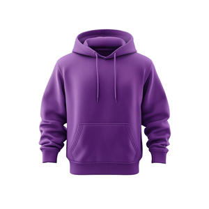 Sudadera con Capucha Extra Grande para Hombre, Forrada, Lisa, Hombros Regulares, Corte Holgado, Ecológica, Transpirable, de Poliéster/Algodón para Moda Urbana - Product Image 1