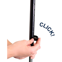 Bastón Cuádruple Reforzado, Ergonómico y Ajustable de 4 Patas, Color Gris, Acero y Aluminio KMINA K10066