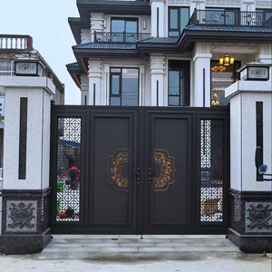 Morden stile di lusso in alluminio cancello elettrico cortile esterno cancello barriera per ingresso scorrevole scherma cancelli a traliccio - Product Image 5