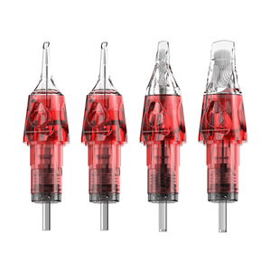 Aiguilles de tatouage jetables de série de police rouge de CNC professionnel 20 pièces/boîte longueur de 1.5mm pour le sourcil d'artistes professionnels - Product Image 1