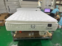 Matelas hybride de luxe pour hôtel, avec surmatelas en mousse à mémoire de forme et ressorts ensachés, pour chambre moderne, matelas orthopédique