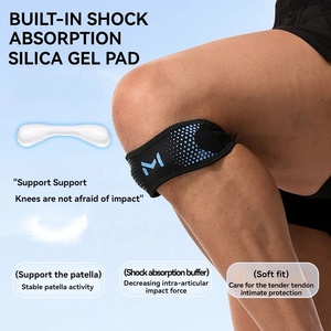 Bande de genouillère réglable en silicone pour stabilisation du genou, pour hommes et femmes, idéale pour le basketball - Product Image 3