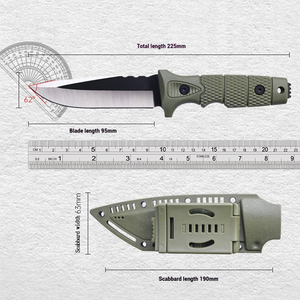 سكين خارجي ذو صلابة عالية، سكين دفاع عن النفس للبقاء مع غمد - Product Image 2