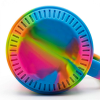 Vente en gros de tasses de voyage en silicone arc-en-ciel sans BPA, poignée ergonomique, tasse à café et à thé réutilisable