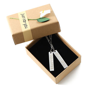 Collar de diamantes de acero inoxidable personalizado para hombres collares de pareja - Product Image 2