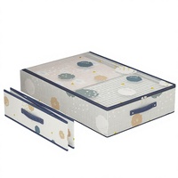 Boîte de rangement multi-usages transparente pliable sous le lit, anti-poussière et anti-humidité, en PVC, pour couettes et vêtements