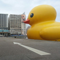 Maßgefertigter Niedlicher Gelber Enten-Ballon Wasserdicht für Outdoor-Pool-Partys Kinder Sommer-Festival Fotobox Werbung