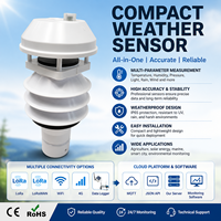 Station météo ultrasonique professionnelle 10-en-1 ASA sans pièces mobiles, capteur de précipitations radar, capteur de vitesse du vent, PM2.5, RS485, LoRaWAN, 4G