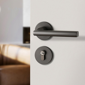 Moderno stile semplice camera da letto interna camera da letto magnetica in legno <span class=keywords><strong>serratura</strong></span> Modulare grigio silenzioso nero maniglie delle finestre - Product Image 4