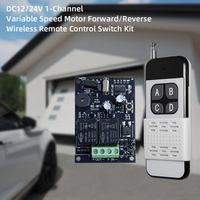 Télécommande de moteur à code fixe et à code tournant 1 canal avec portée de 1000 m DC12/24V pour portes de garage et volets roulants