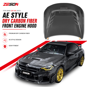 Capot en fibre de carbone sèche style AE pour BMW M2 G87 Série 2 G42 M240i 230i Coupé <span class=keywords><strong>2022</strong></span>+ - Product Image 1