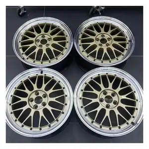 Vendita calda popolare Replica BBS LM 5x100 5x108 5x112 5x114.3 5x5x120 2 pezzi di auto da corsa forgiata cerchi 18 19 20 21 22 23 24 pollici