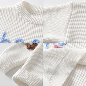 Suéter de Punto Personalizado para Bebé, Suéteres Cálidos de Invierno de Manga Larga y Cuello Redondo, Tejido a Mano, <span class=keywords><strong>Regalo</strong></span> de Cumpleaños o Navidad - Product Image 4