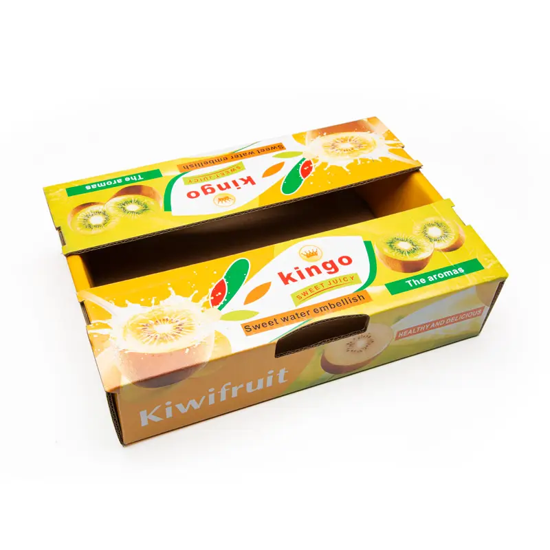 Boîte d'emballage en carton solide et durable pour fruits et légumes bananes vente en gros