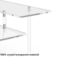 Présentoir à 4 niveaux en acrylique transparent, organisateur de bureau multifonctionnel de 12 pouces pour parfums, cosmétiques, présentoir à cupcakes