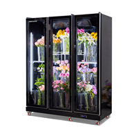 Vitrine Réfrigérée 3 Portes 1120L pour Fleurs, Refroidissement par Air, Distributeur Automatique de Fleurs, Dégivrage Automatique