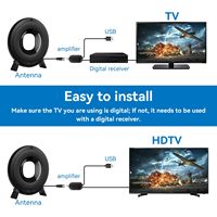 Canales gratuitos 4K 1080p Uhf/VHF 150 Millas Camión Casa móvil Omni Dirección Antena de TV digital para exteriores para interiores y exteriores