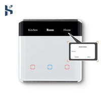 Tuya maison intelligente écran LED interrupteur d'affichage verre incurvé détection tactile Zigbee télécommande interrupteur mural EU UK panneau de cadre en métal