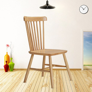 Nordic Windsor <b>Chair</b> Solid Wood Dining <b>Chair</b> Natural Color Durable Restaurant <b>Chair</b> - Product Image 1