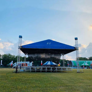 โครงถักอะลูมิเนียมสำหรับงานกลางแจ้งขนาด 300 มม. พร้อมฐาน โครงสร้างครบชุด ขาตั้งไฟ ขาตั้งดีเจ แบบสกรู โครงถักเวที - Product Image 5