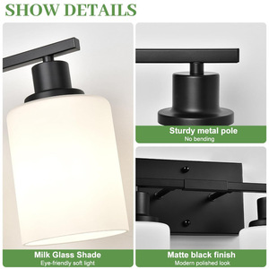 Minimalist Iron <b>Led</b> <b>Mirror</b> Lamp 4 Heads Surface Mounted Bathroom <b>Vanity</b> Lighting - Product Image 4