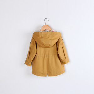 Ventes en gros de sweats à capuche pour enfants sans marque, vestes longues coupe-vent avec ceinture - Product Image 2