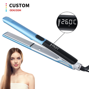 Lisseur de cheveux professionnel de haute qualité pour salon, chauffe rapidement à 500 <span class=keywords><strong>degrés</strong></span> <span class=keywords><strong>Fahrenheit</strong></span> (260 <span class=keywords><strong>degrés</strong></span> Celsius), fer à lisser à ions négatifs - Product Image 1