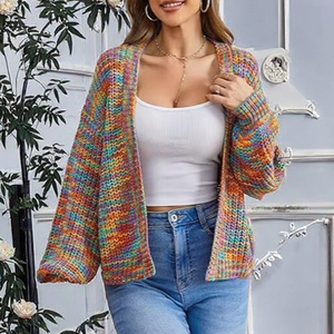 Cardigan Casual da Donna Autunnale a Maniche Lunghe, Maglione in Maglia con Effetto Sensoriale, Design alla Moda in Stile Casual - Product Image 5