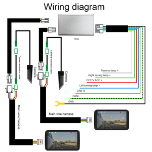 Hệ thống camera kỹ thuật số 5,5 inch <span class=keywords><strong>DVR</strong></span> với chức năng BSD - Product Image 6