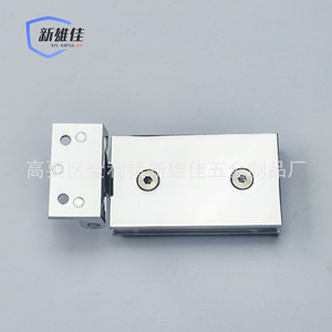 Nouvelle charnière de porte en verre courbé à angle droit en alliage de zinc Xiongjia, finition miroir 180 degrés, quincaillerie pour porte de douche de salle de bain - Product Image 1