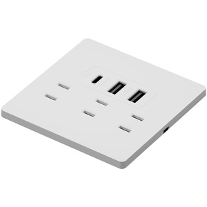 แผงเต้ารับติดผนังแบบ USB 86 ชนิด 10A พร้อมพอร์ตชาร์จ Type C สำหรับใช้ในบ้านข้างเตียง - Product Image 2